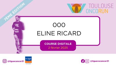 Dossard digital Toulouse onco run 2025